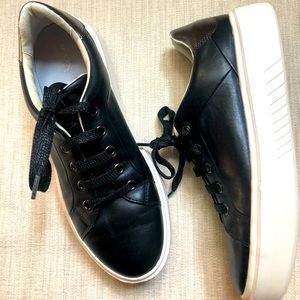 Geox Respira White Leather Lace Up Sneaker Size 8